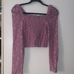 ASOS purple floral lacy top. Size 4